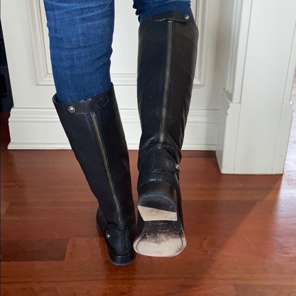 Frye Black Melissa Button Back Zip Boot